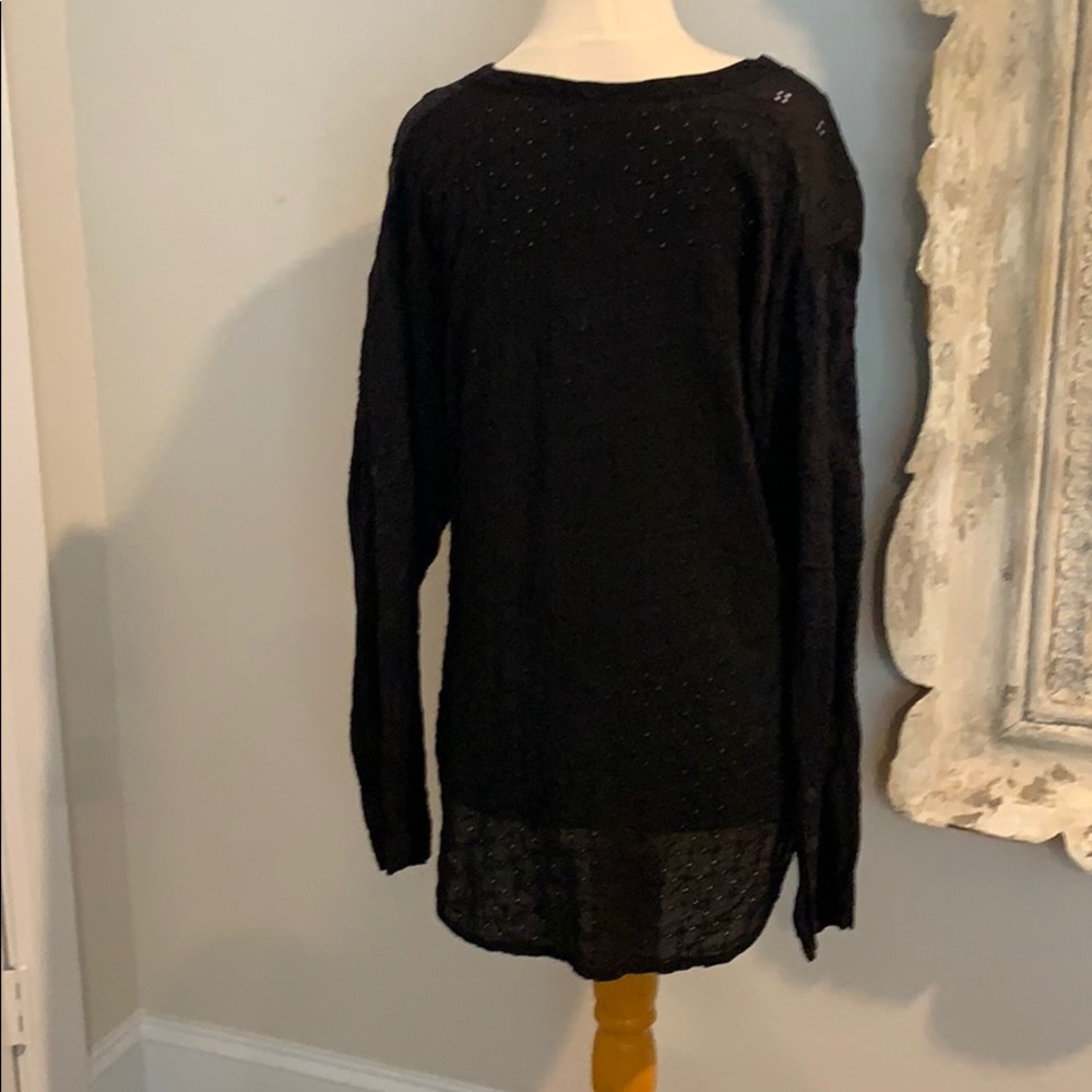 Johnny Was Black Hunter LS Tie-Front Blouse XL - Picture 4 of 7